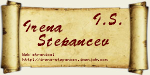 Irena Stepančev vizit kartica